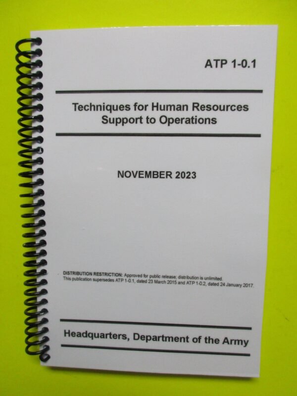 ATP 1-0.1 Techniques for Human Resources Supt to Opns - 2023 - Mini size