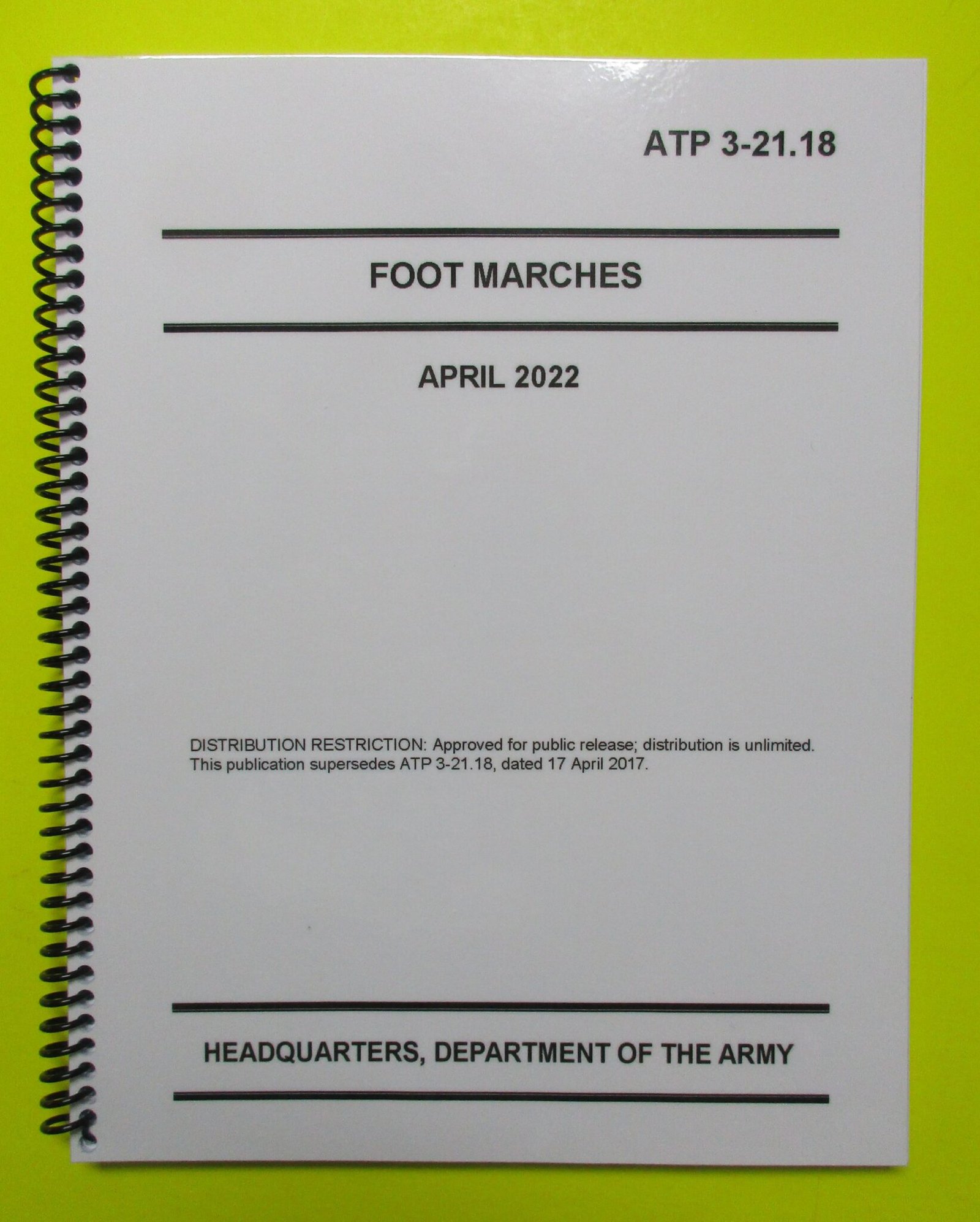 Atp 3 21 18 foot marches 2022 mini size my army publications