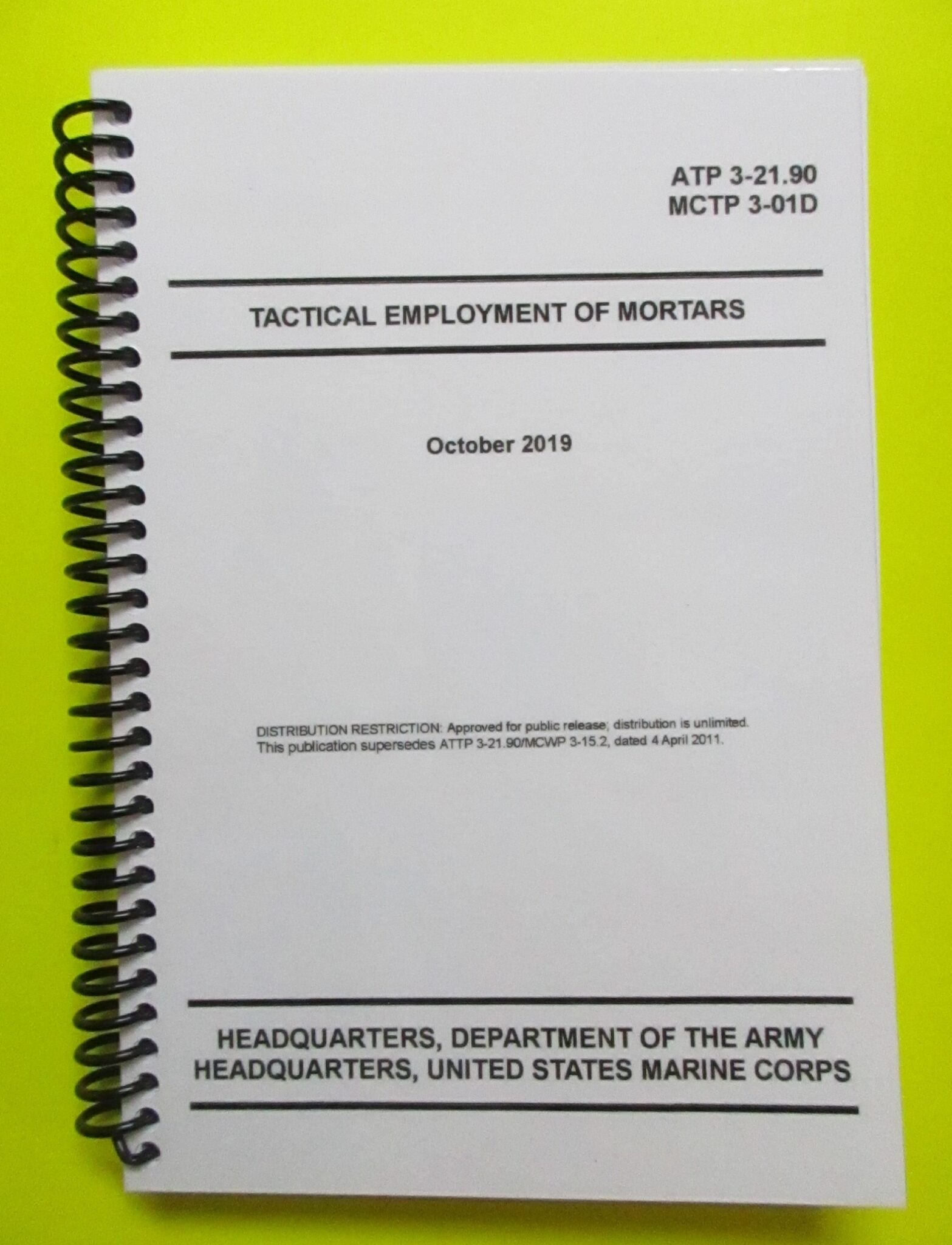 ATP 321.90 Tactical Employment of Mortars 2019 BIG size My Army