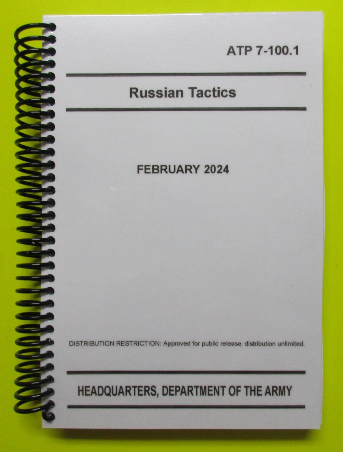 Atp 7 100 1 russian tactics 2024 big size my army publications