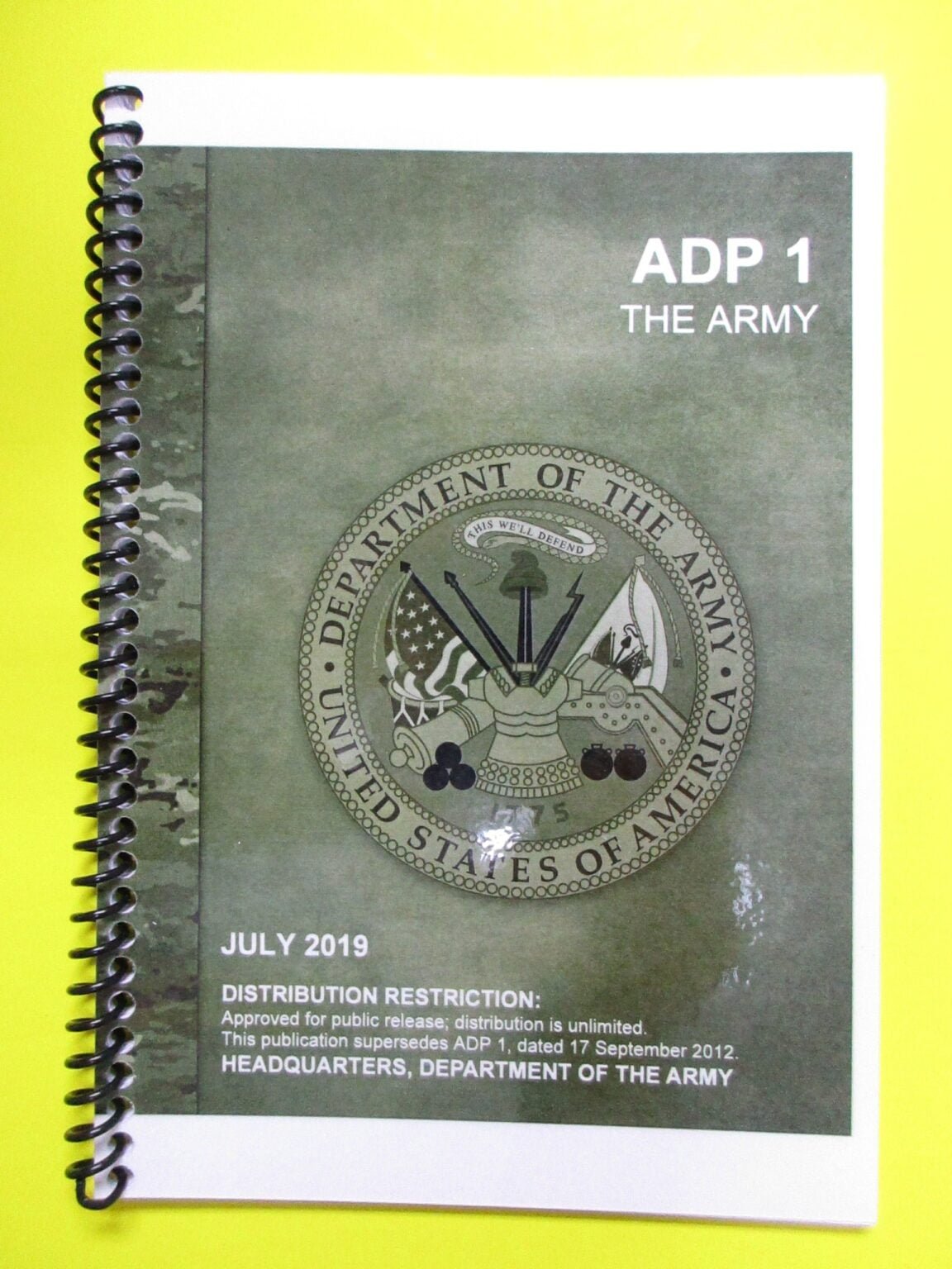 ADP 1-01 Doctrine Primer – 2019 – BIG size – My Army Publications