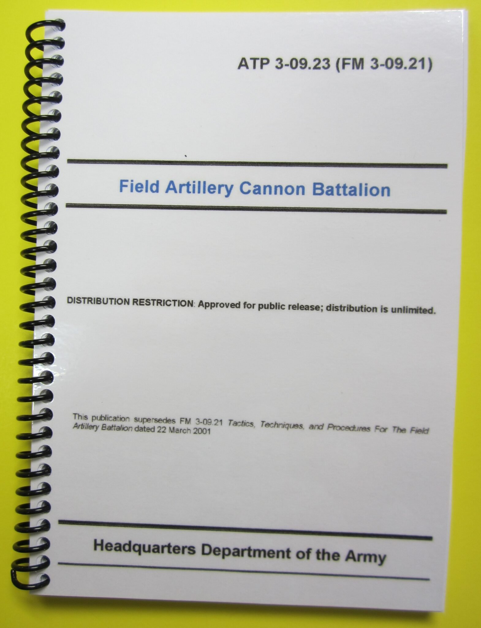 ATP 3-09.23 Field Artillery Cannon Battalion – 2015 – Mini size – My ...