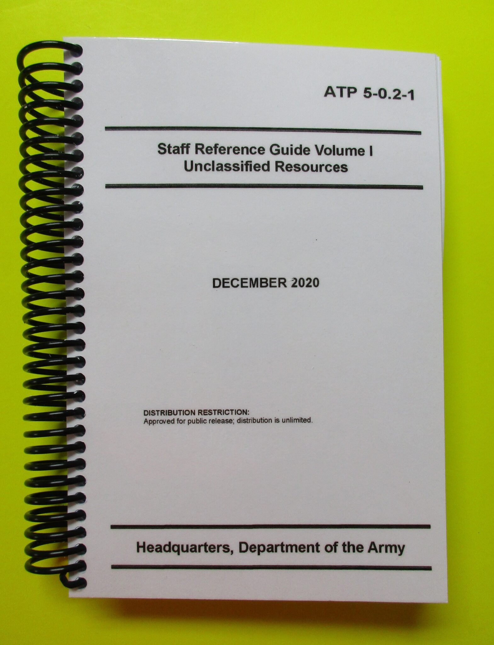Atp 5 0 2 1 2 staff reference guide 2020 big size my army