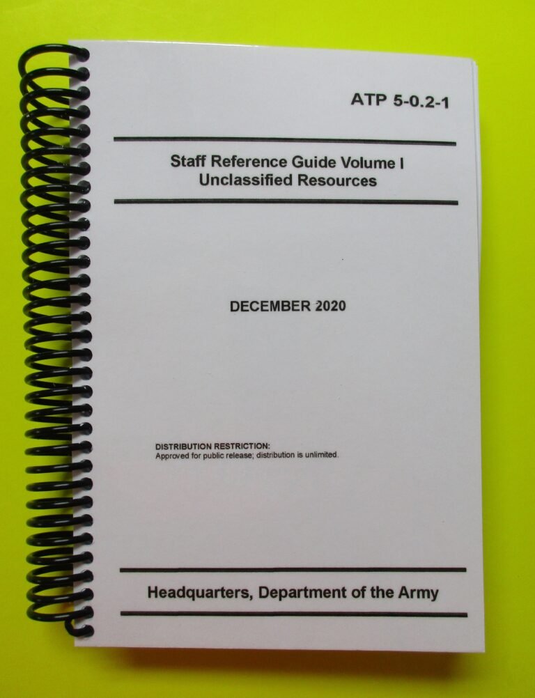 Atp 5 0 2 1 2 staff reference guide 2020 big size my army