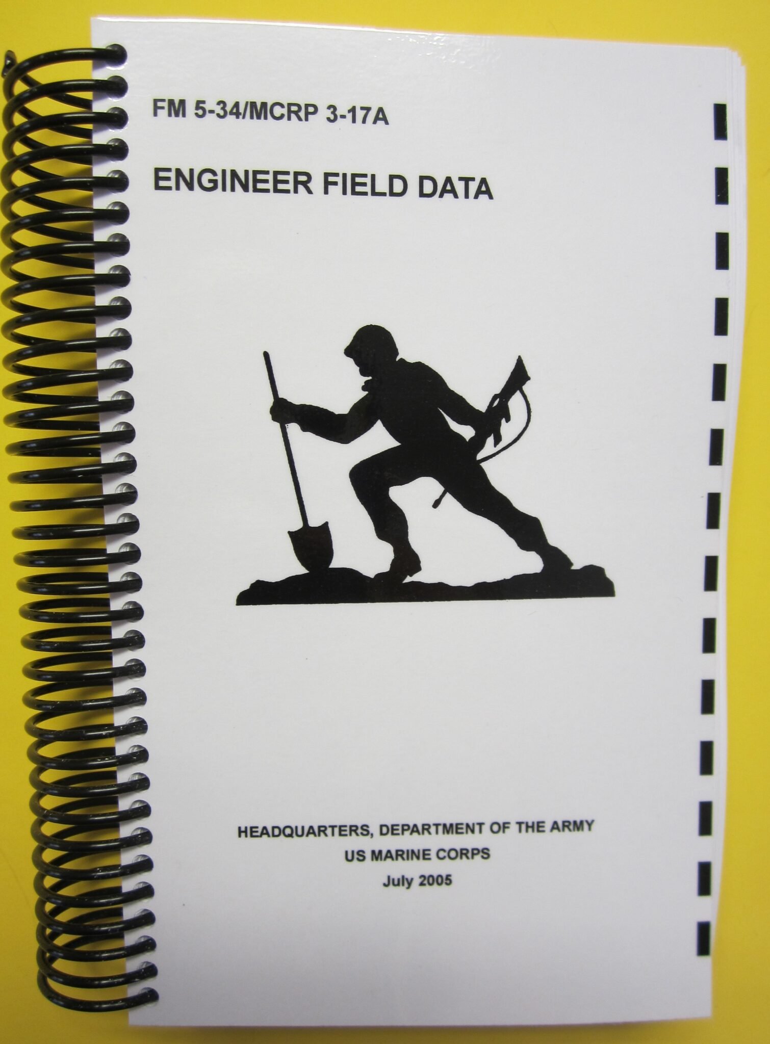 FM 5-34 Engineer Field Data – 2005 – mini size – My Army Publications
