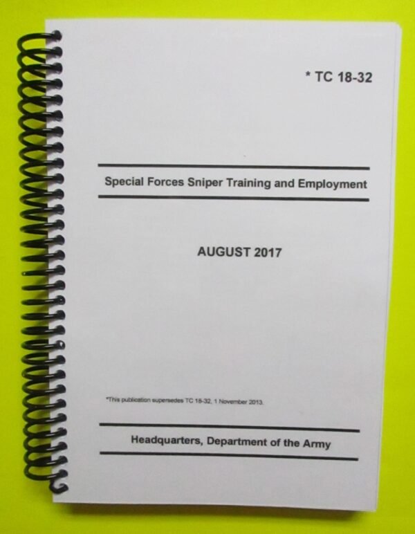 TC 18-32 Special Forces Sniper Training & Employment - 2017 - Mini size