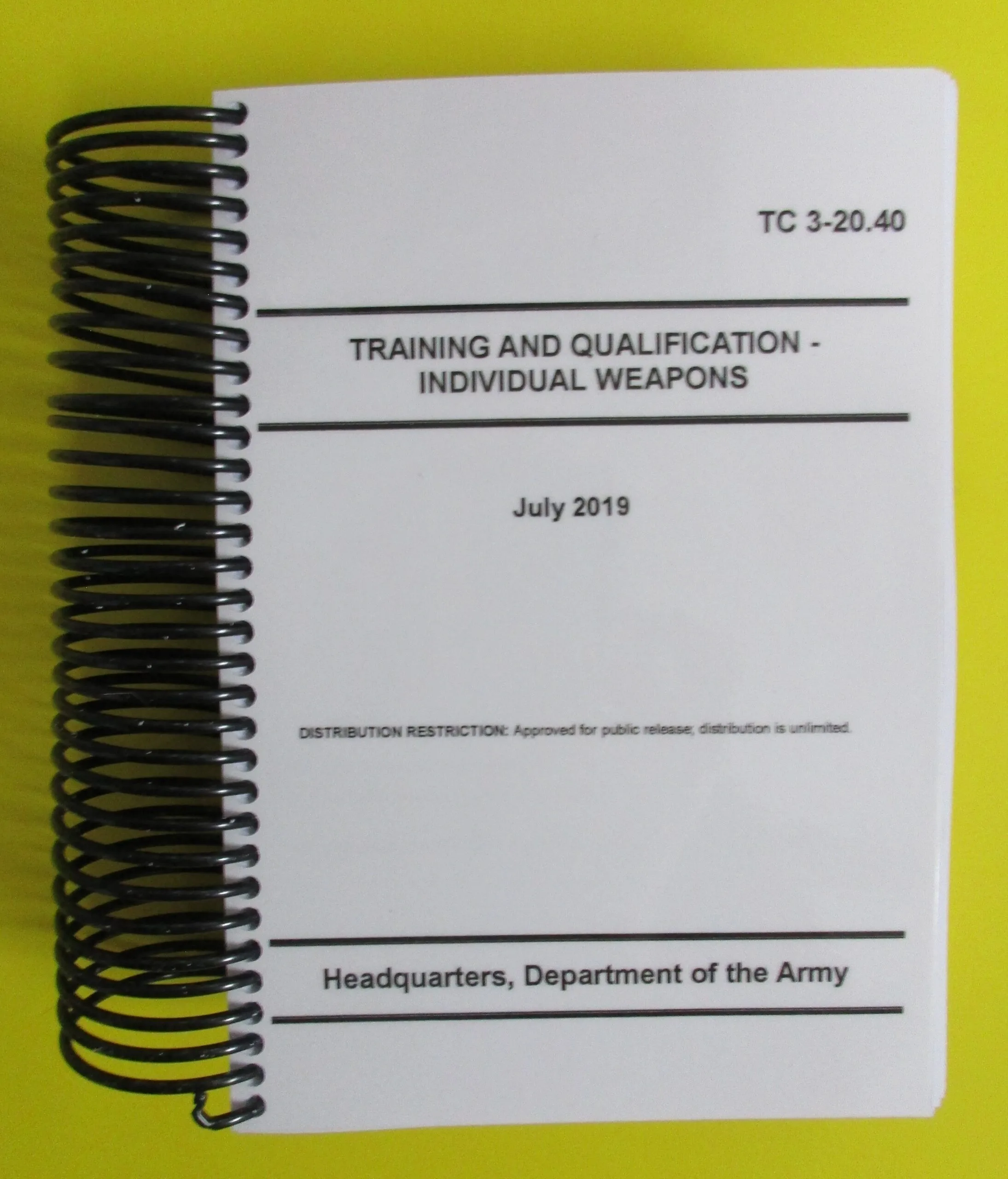 TC 3-20.40 Training & Qual - Individual Weapons - 2019 - BIG size