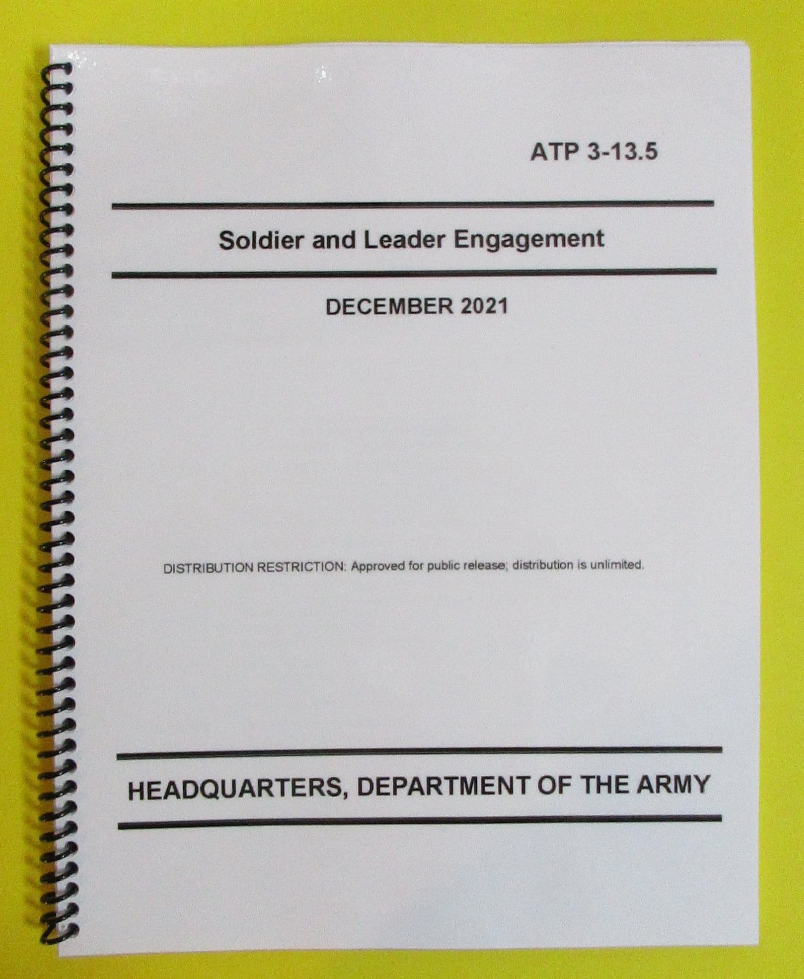 ATP 3-13.5 Soldier and Leader Engagement - 2021 - Mini size