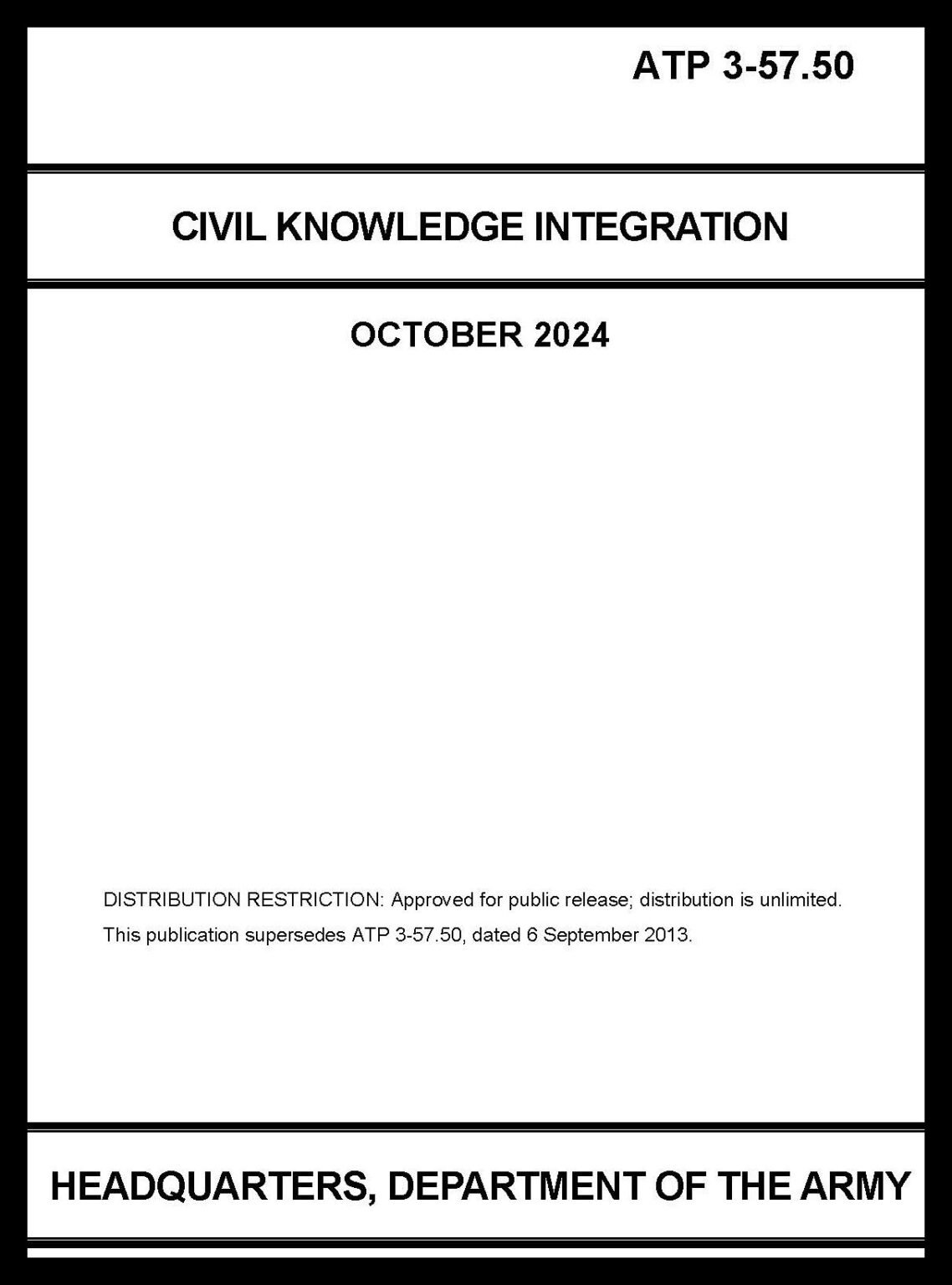 Atp 3-57.50 Civil Knowledge Integration – 2024 – Big Size – My Army 