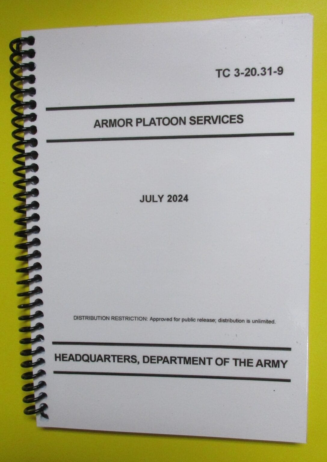 Tc 3 20 31 9 armor platoon services 2024 big size my army