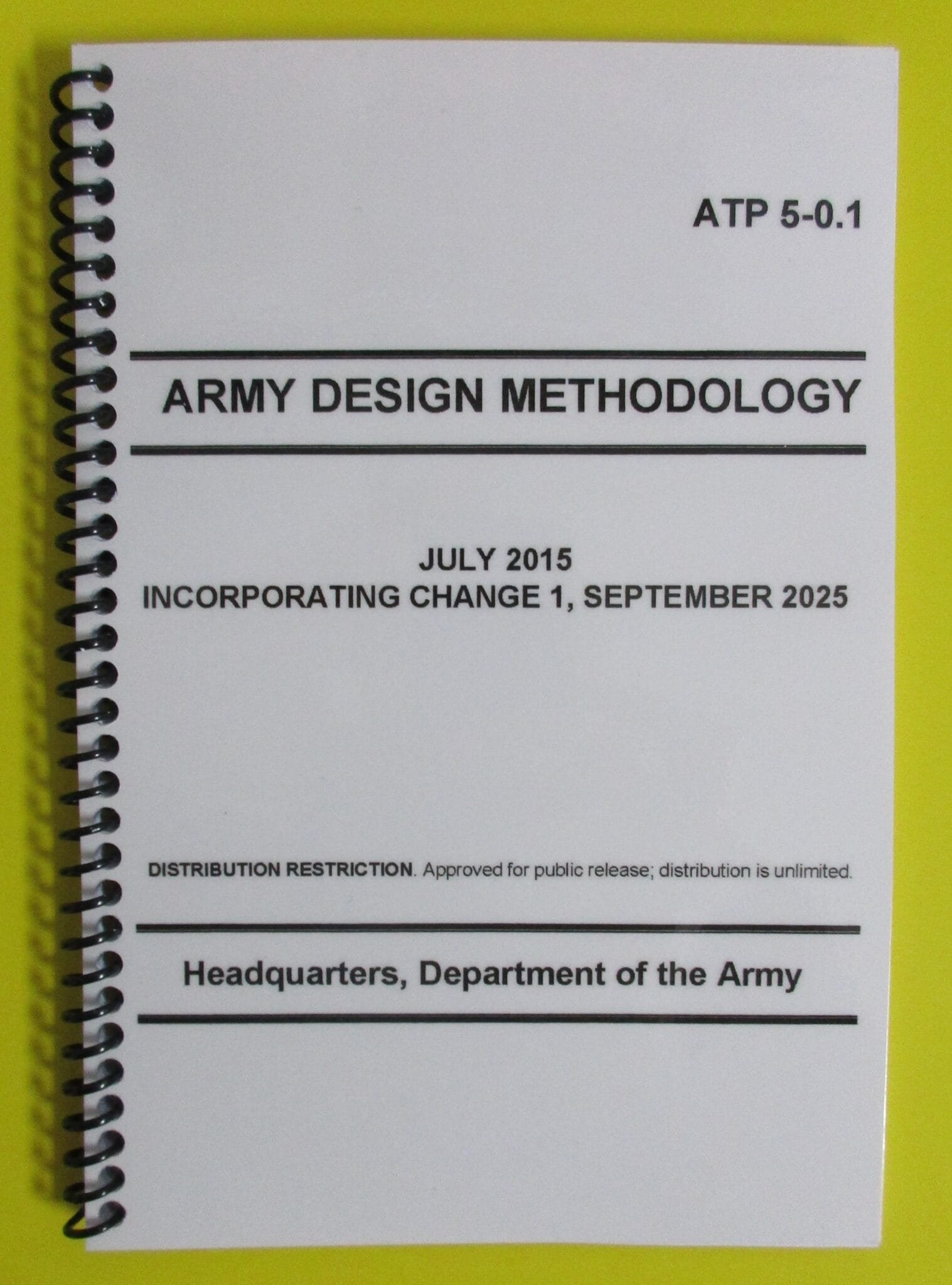 ATP 5-0.1 Army Design Methodology – 2015 – Mini size – My Army Publications
