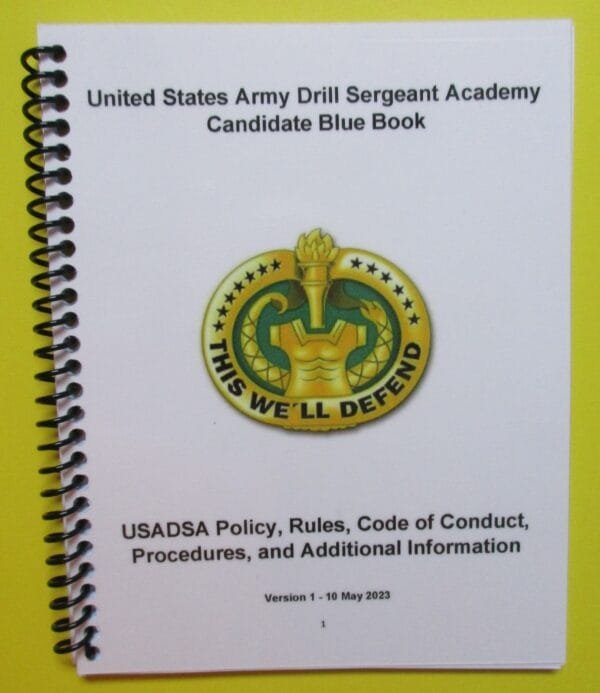USADSA Drill Sergeant Candidate Blue Book - 2023 - Mini size