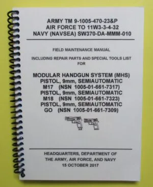 TM 9-1005-470-23&P - 9mm Pistol Maintenance Manual and Parts - 2017 - BIG size