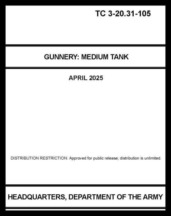 TC 3-20.31-105 Gunnery: Medium Tank - 2025 - Mini size