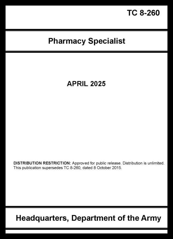 TC 8-260 Pharmacy Specialist - 2025 - BIG size