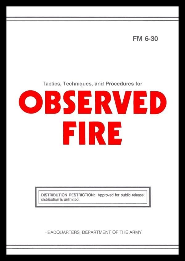 FM 6-30 Observed Fire - 1991 - BIG size