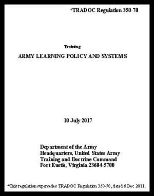 TRADOC Reg 350-70 Army Learning Policy and Systems - 2017 - Mini size